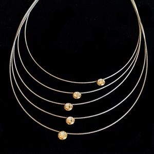 Joan Rivers 5 Strand Swarovski Crystal Necklace Signed